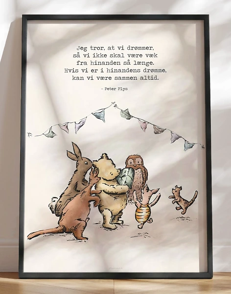 Peter Plys plakat - Sammen altid