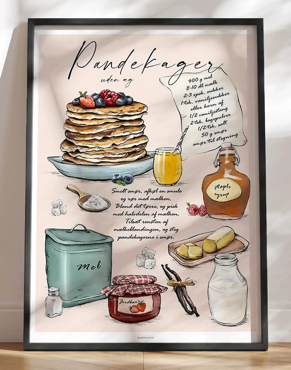 Pandekage Plakat Plakat Med Pandekage Opskrift Unik Plakat pandekage-plakat-plakat-med-pandekage-opskrift-unik-plakat