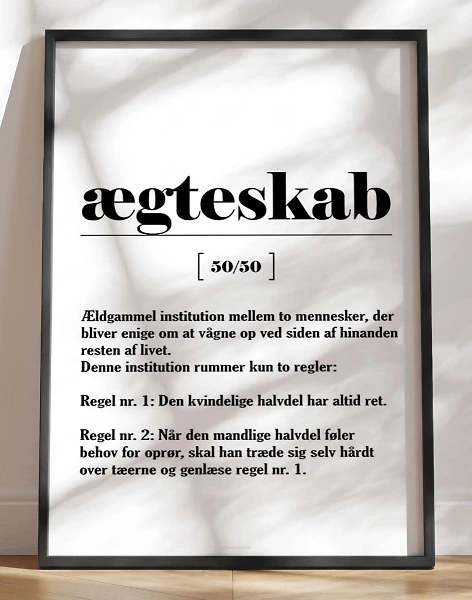 Definitionsplakat ægteskab
