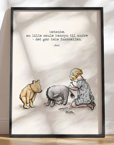 Æseldyr plakat - Peter Plys