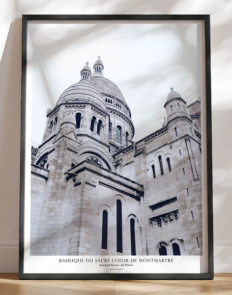 Fotoplakat - Sacré-Coeur-kirken i Paris
