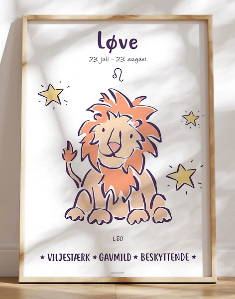 Stjernetegn plakat løve