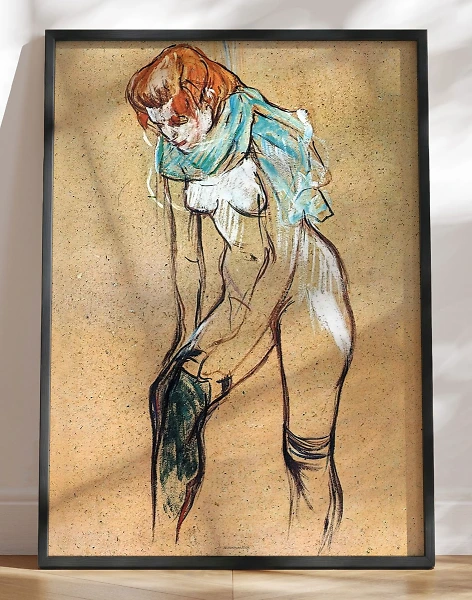 Henri de Toulouse-Lautrec - Woman Pulling on Her Stocking