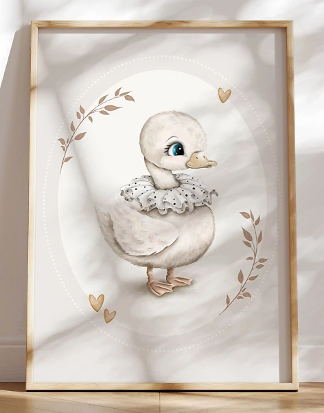 Børneplakat med babysvane