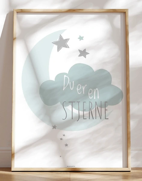 Du er en stjerne børneplakat