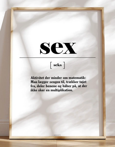 Plakat med sjov sex definition