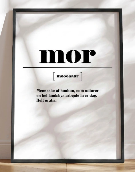 Mor plakat - sjov definition af mor