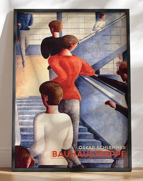 Bauhaus plakat - Oskar Schlemmer - Bauhaustreppe