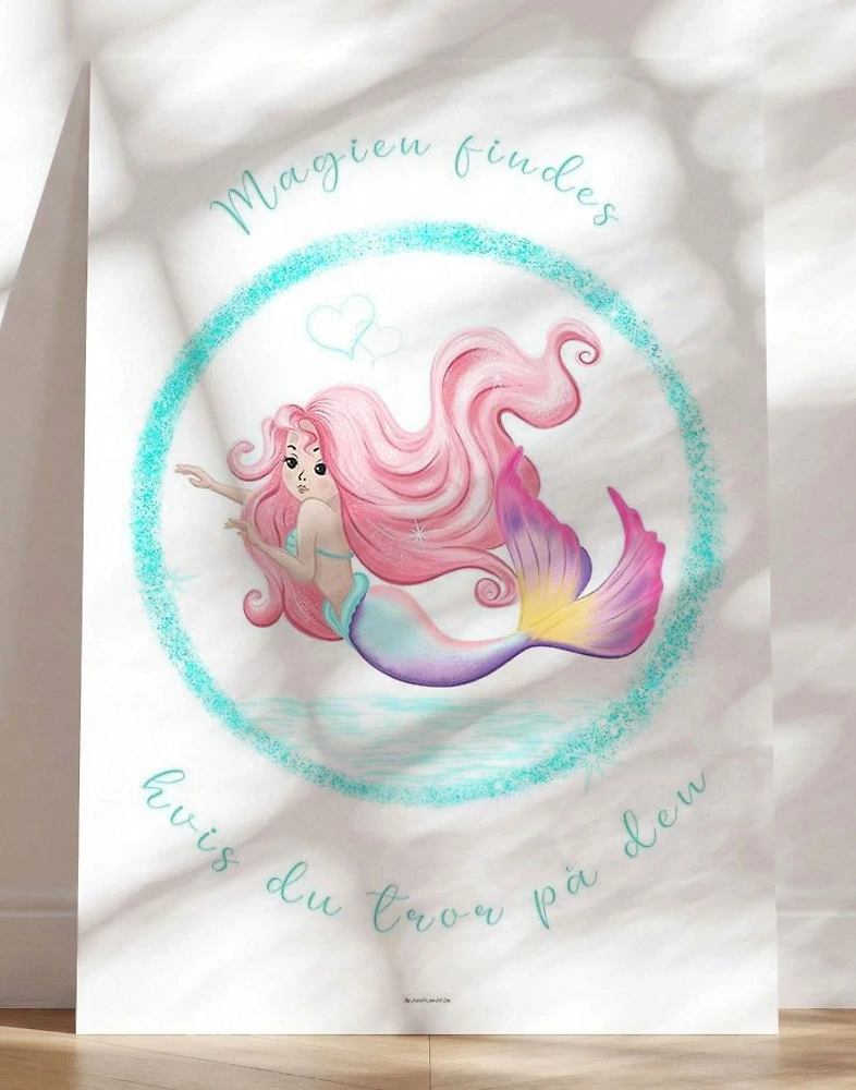 Børneplakat med havfrue
