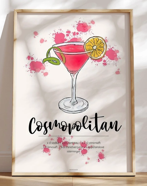 Cosmopolitan opskrift plakat