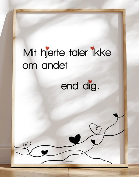 Ægte kærlighedscitat - Taler ikke om andet