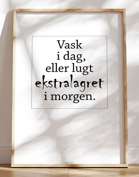 Vask i dag vaskeplakat