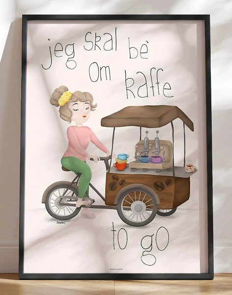 Kaffeplakat - Kaffe to go