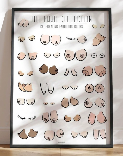 Plakat med bryster - The Boob Collection