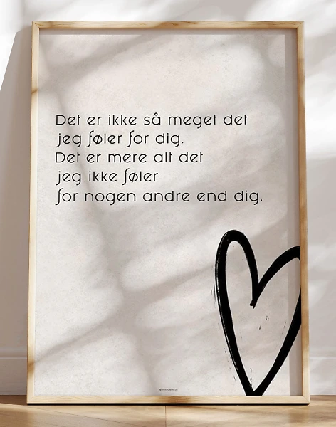 Sødt kærlighedscitat - Det er ikke det