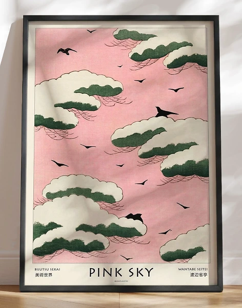 Wantabe Seitei plakat - Pink sky