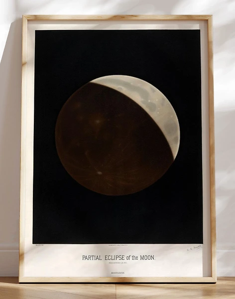 Trouvelot - Partial Eclipse of the Moon