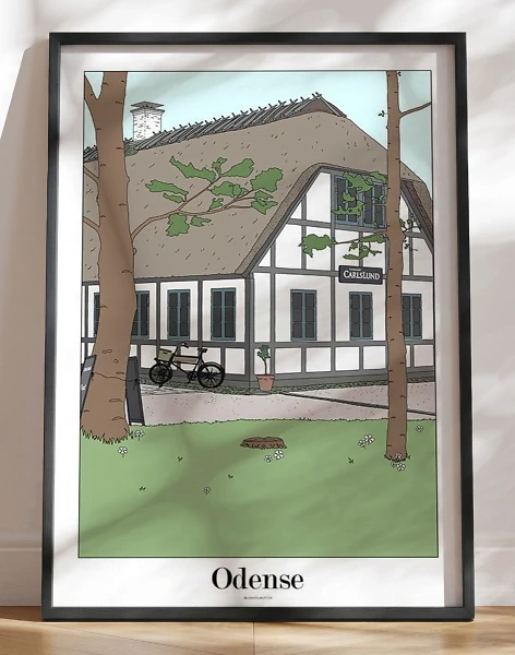 Byplakat Odense - Restaurant Carlslund i Fruens Bøge Skov