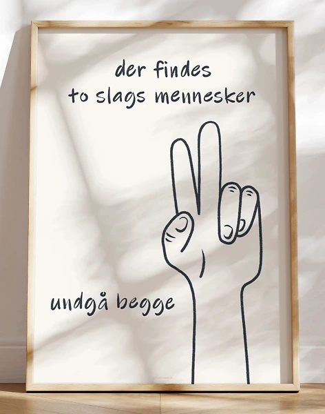 Sjov citatplakat - To slags mennesker