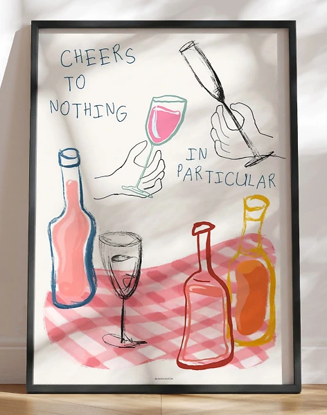 Vinplakat - Cheers to nothing