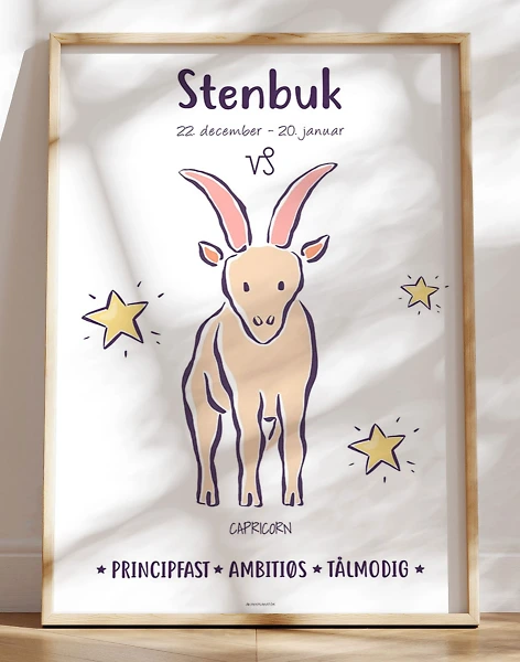 Stjernetegn plakat stenbuk