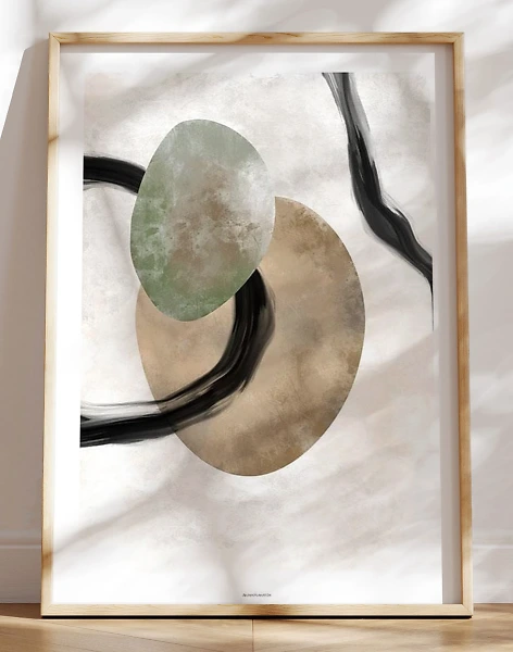 Abstrakt kunstplakat - stones