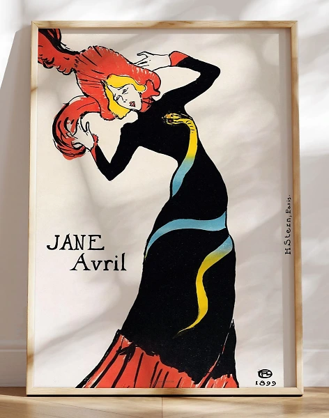 Jane Avril plakat af Henri de Toulouse Lautrec