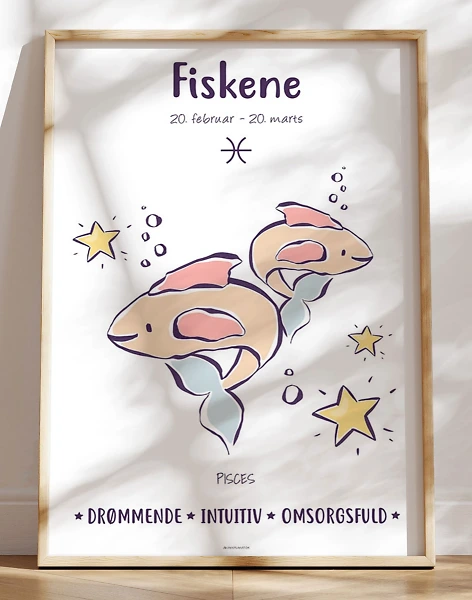 Stjernetegn plakat fisk